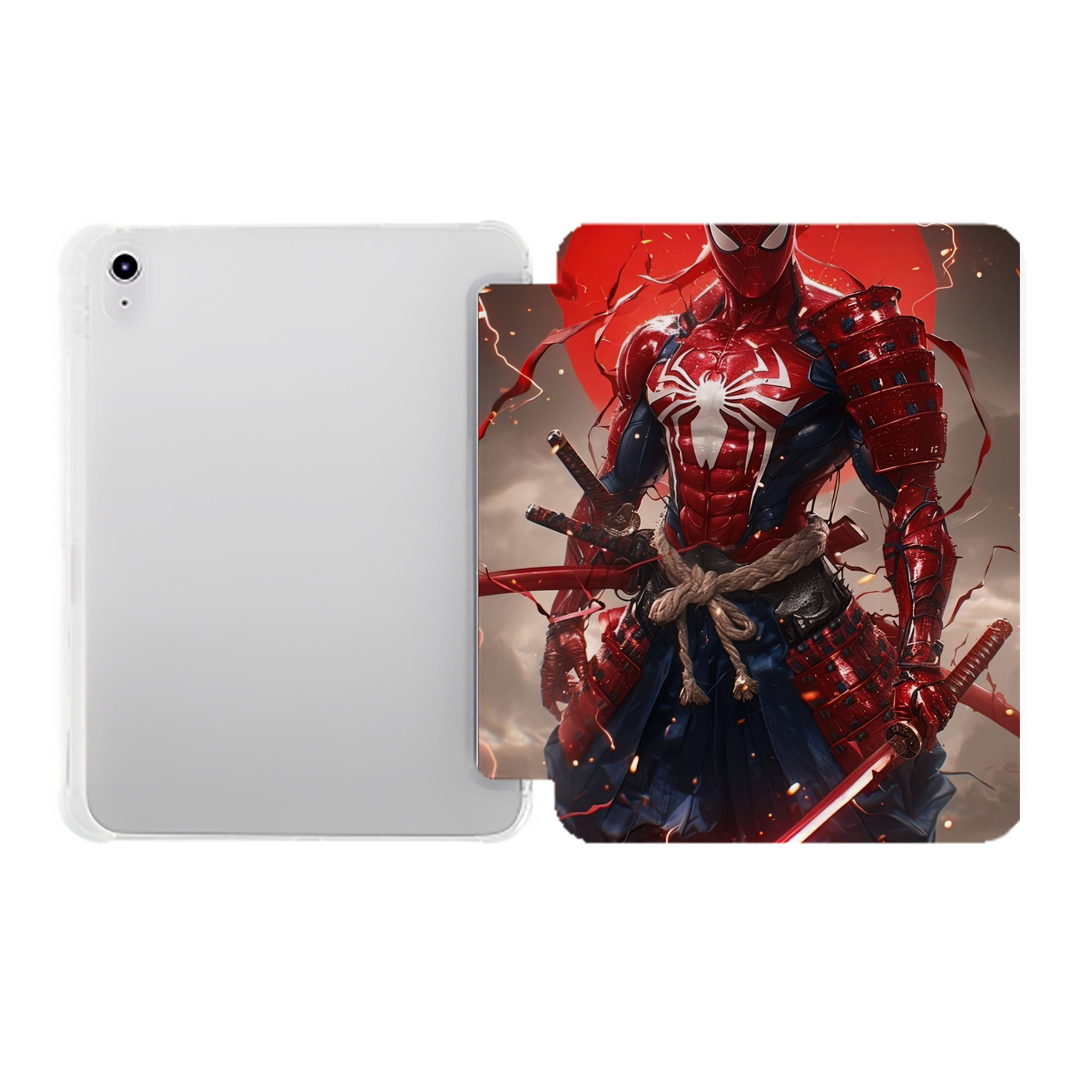 （画像用） Spider Man スパイダーマン IPad ケース ペン収納付き 三つ折りスタンド PUレザー×シリコン 対応機種9.5/10.5/10.9インチ